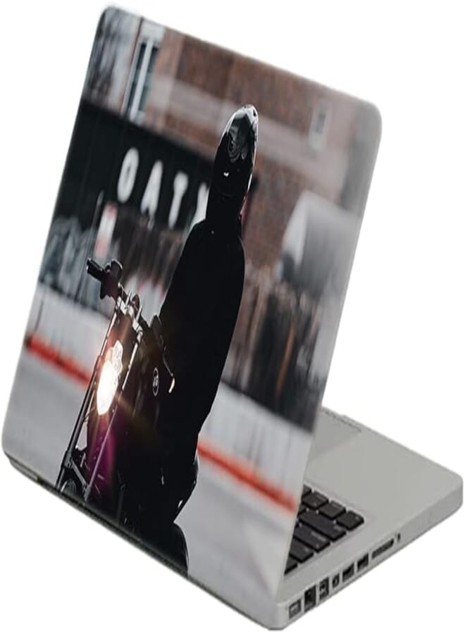 TAT Stains Liquid Texture Printed Laptop Sticker Multicolour-15.6 inch-684
